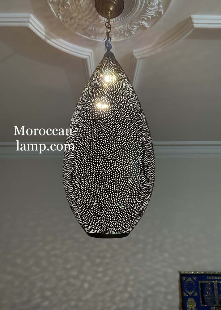 Lustre en laiton marocain de lumière pendante - Depuis